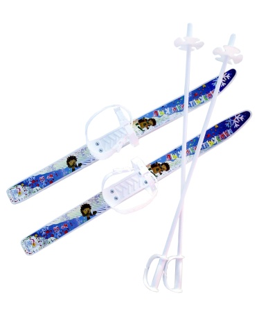 Купить Комплект лыжный детский Лыжики-пыжики с палками в Щёкине 